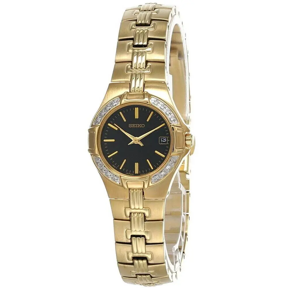 25MM Black Dial S-steel Bracelet Women`s Watch SXDA44 by Seiko