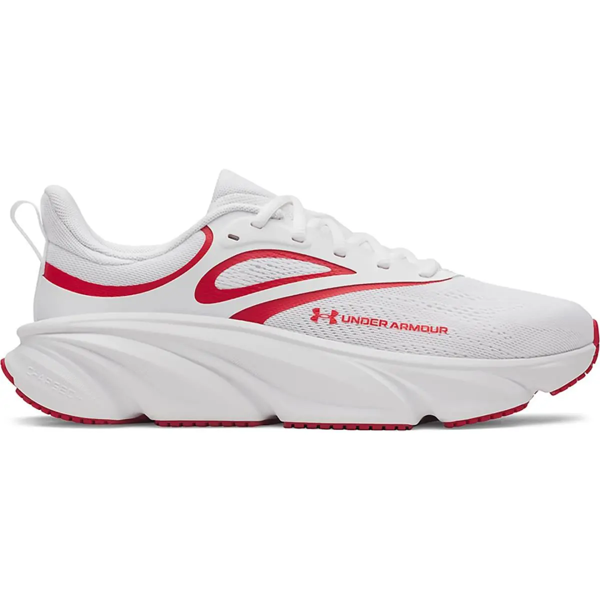 Men`s Under Armour Charged+ Rogue 6 Shoes - White/Red