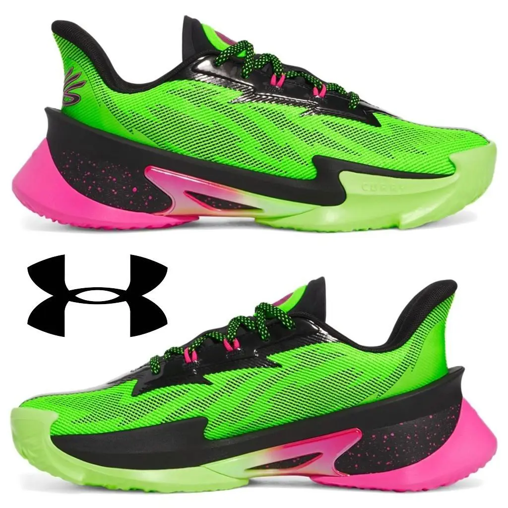 Under Armour Curry Series 7 Men`s Basketball Sneakers Running Sport Court Shoes - Green, Manufacturer: Hyper Green / Black / Rebel Pink
