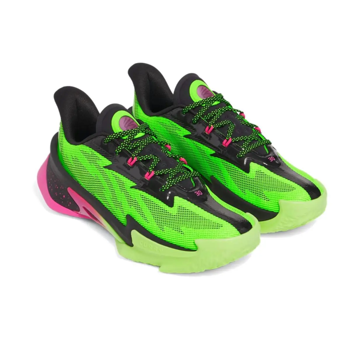 Under Armour shoes - Under Armour Curry Series 7 - Green, Manufacturer: Hyper Green / Black / Rebel Pink 14