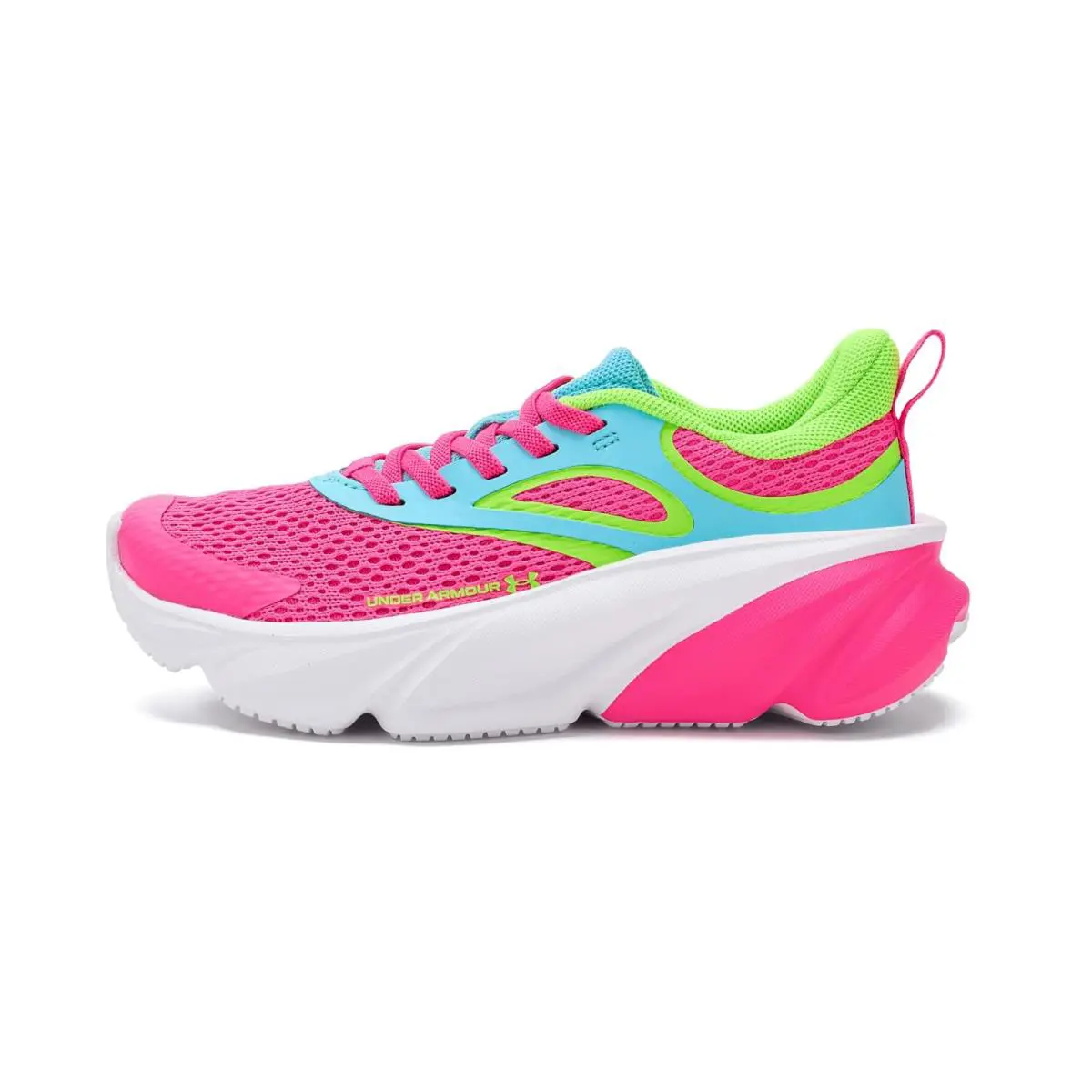 Under Armour shoes - Pink Rave/Fresco Blue/Hyper Green 2