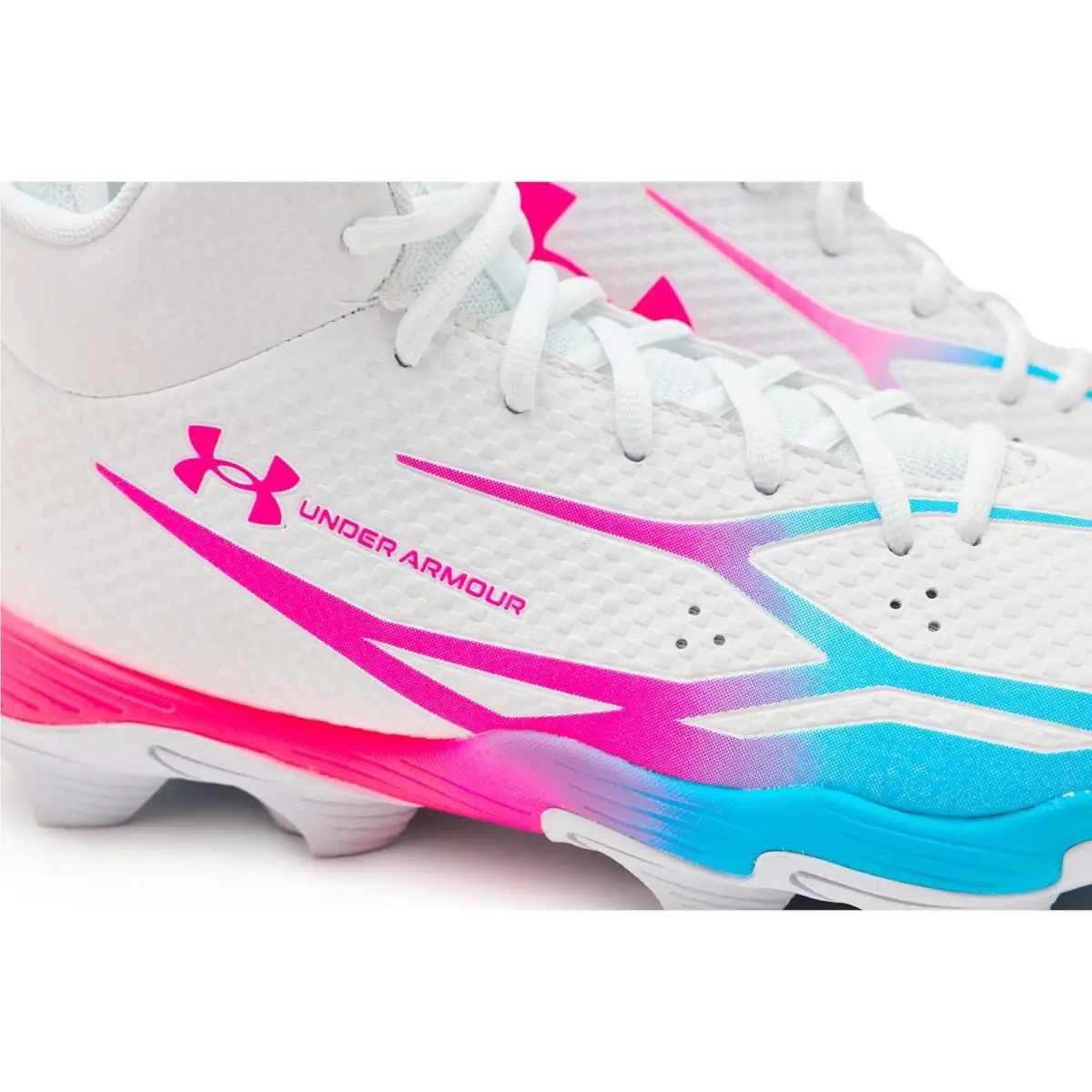 Under Armour shoes - White/Fresco Blue/Pink Rave 4