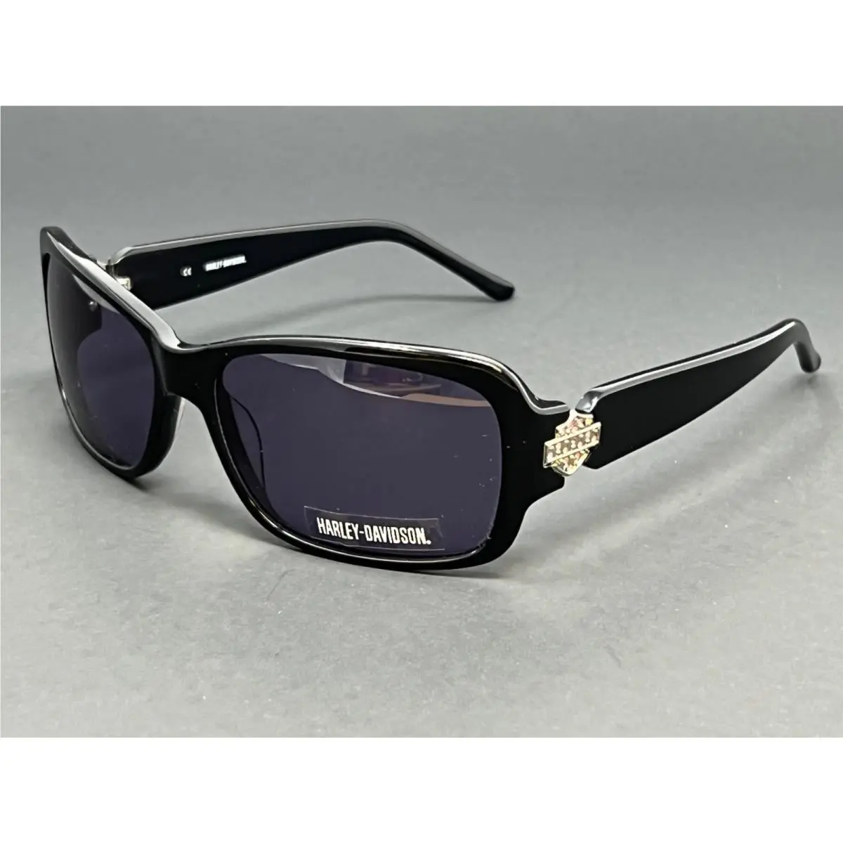 Harley Davidson Sunglasses HDX818 BLK3 Black 60mm Women`s Rectangle Frame