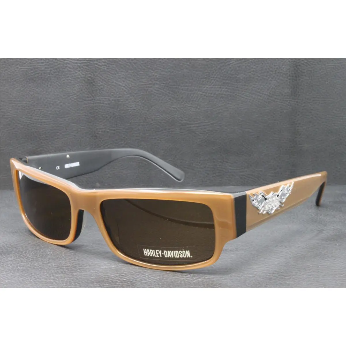 Harley Davidson Sunglasses Men`s Rectangle Plastic Brown 57mm HDX820/BRN1
