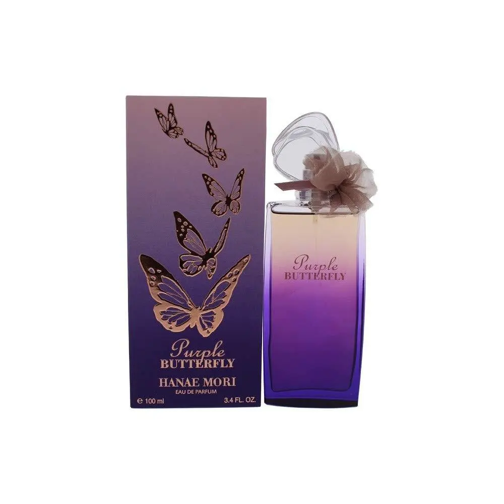 Hanae Mori Purple Butterfly For Women Eau de Parfum Spray 3.4 Ounce