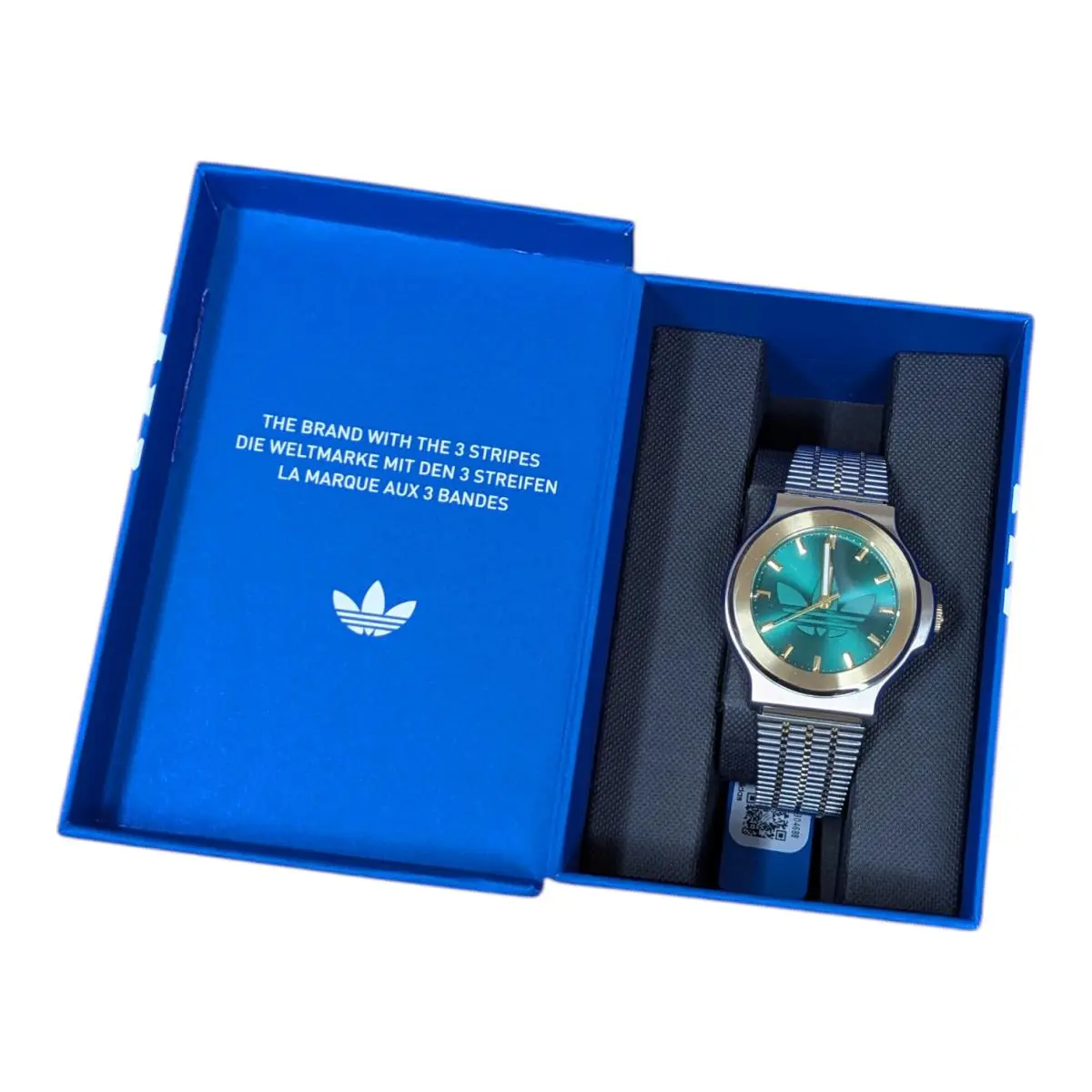 Adidas Originals Expression Three Two-tone 41mm Watch - Bold Green - KL1771 - Dial: Green, Band: Gold, Silver, Bezel: Gold