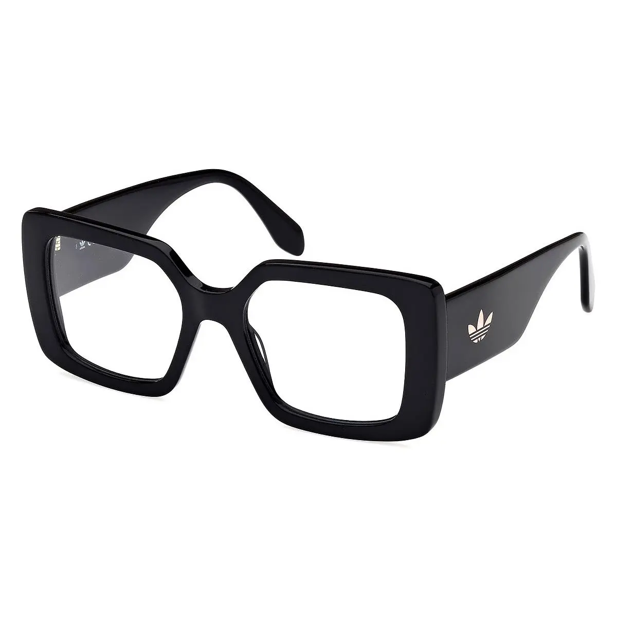Adidas OR5091 001 Shiny Black Square Eyeglasses – 52‑19‑145 Full-rim Frame Women