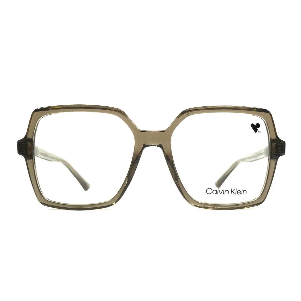 Calvin Klein Eyeglasses Frames CK25547 200 Transparent Brown Hexagonal 54-17-145