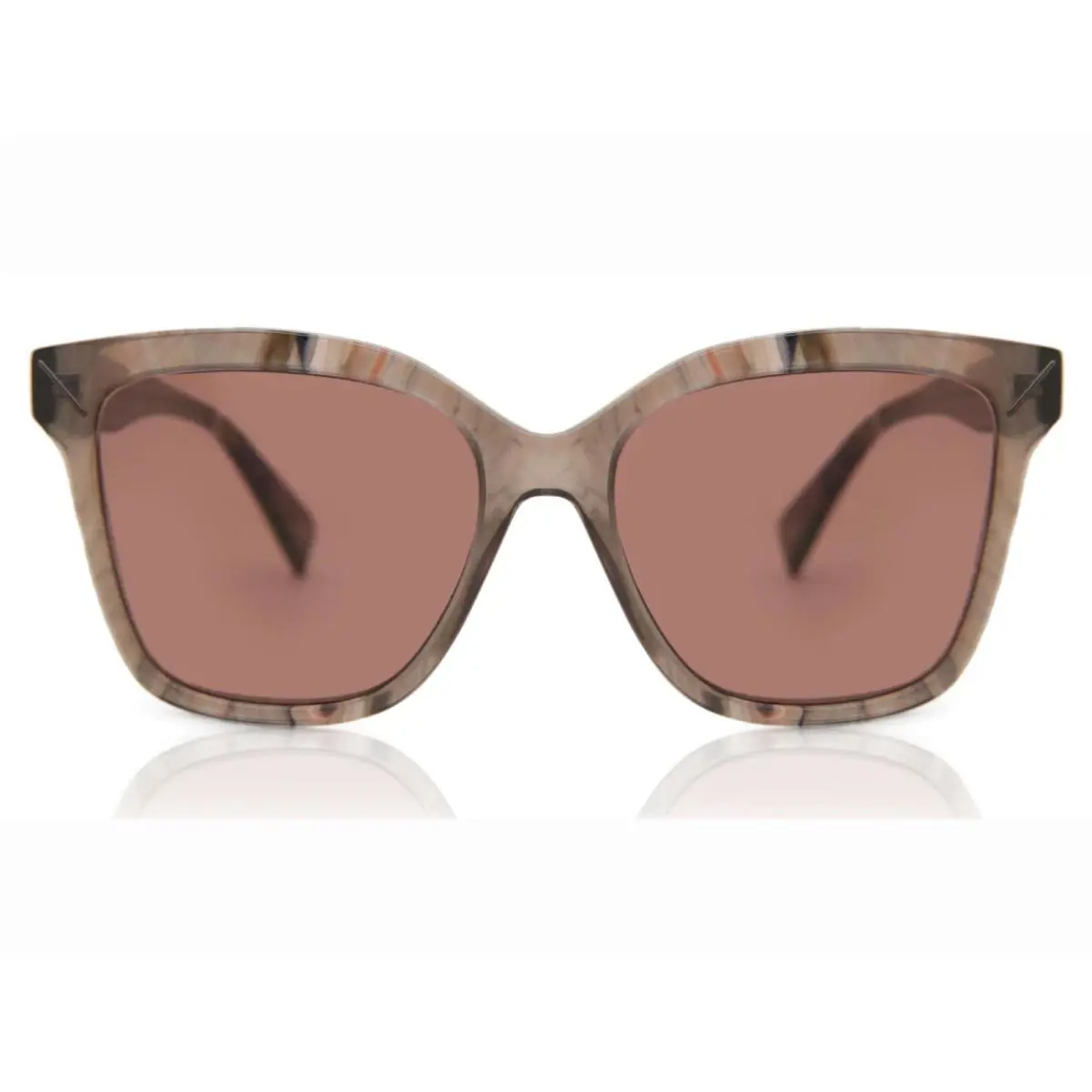 Yohji Yamamoto YY5002-941 Women`s Square Tortoise Frame/red Lens Sunglasses