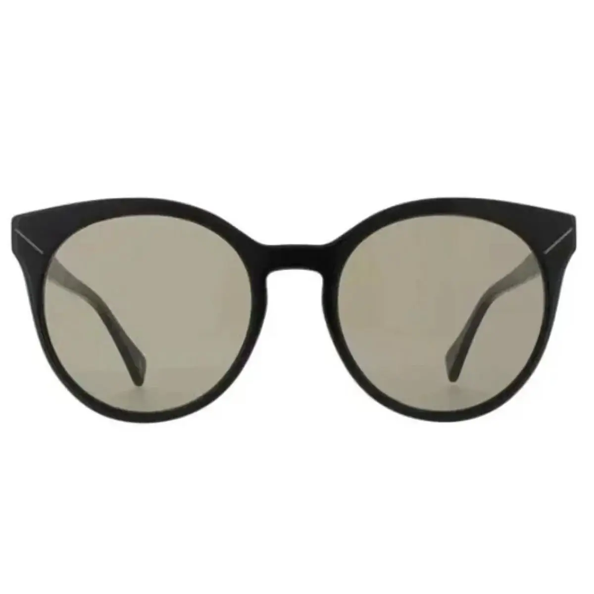 Yohji Yamamoto YY5003-001 Women`s Black Round Frame/brown Gray Lens Sunglasses