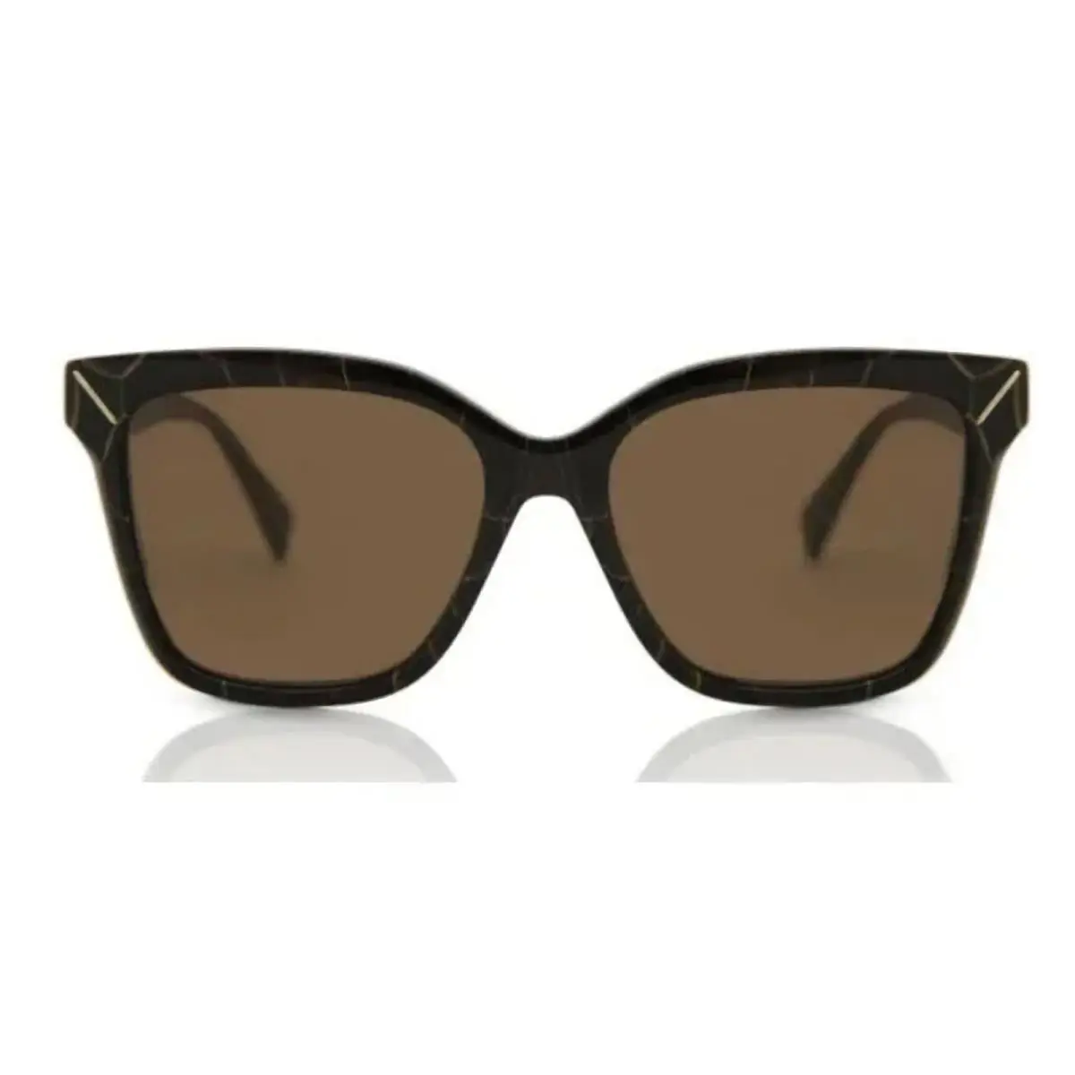 YY5002-134 Womens Brown Square Frame/brown Lens Sunglasses by Yohji Yamamoto