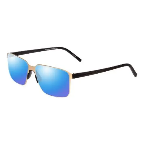 Porsche Design P8313-B 57mm Polarized Sunglasses Satin Gold Black 4 Lens Options