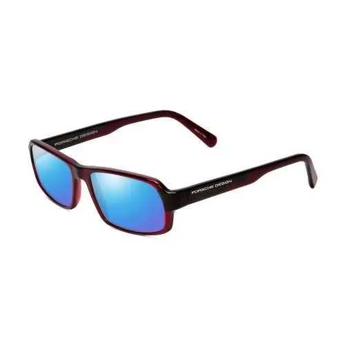 Porsche Design P8215-D 55mm Polarized Sunglass Crystal Burgundy Red Carbon Fiber