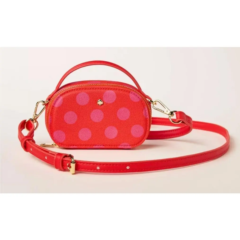 New York x Target Collaboration Bags and Totes Polka Dot Mini Crossbody Bag Pink/Red by Kate Spade