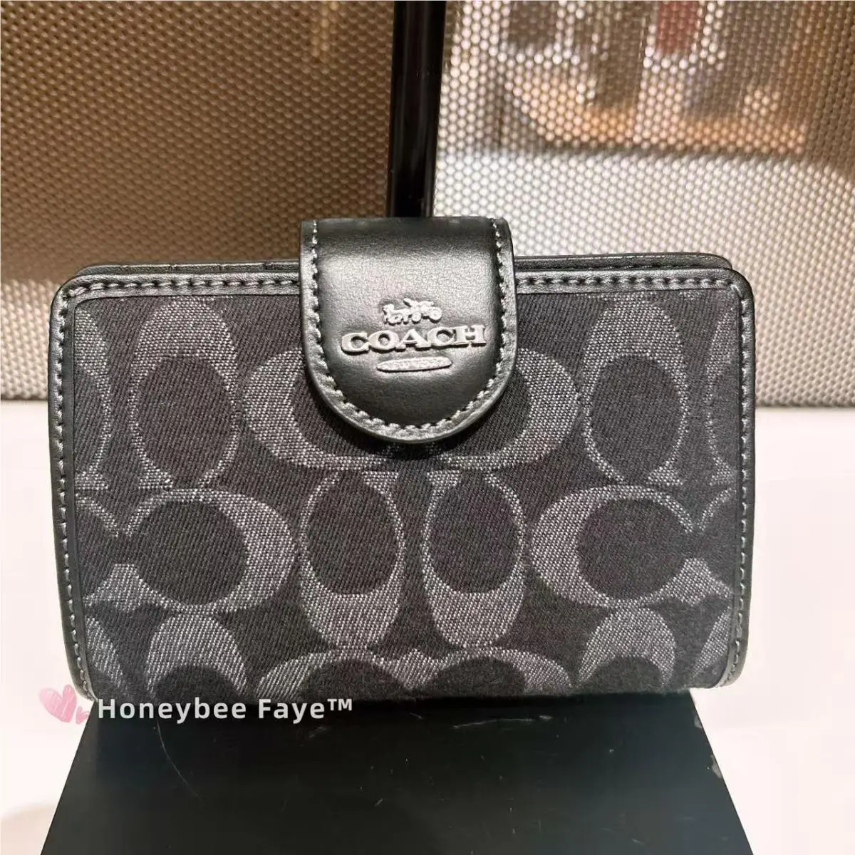 Coach Medium Corner Zip Wallet In Signature Denim CDF13（Select One Color）