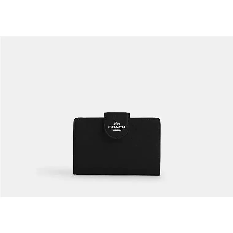 Medium Corner Zip Wallet CBO41 SILVER/BLACK by Coach