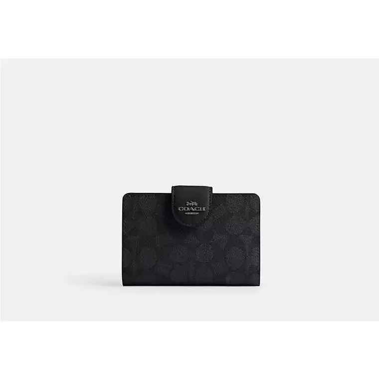 Medium Corner Zip Wallet CW786 GUNMETAL/CHARCOAL/BLACK by Coach