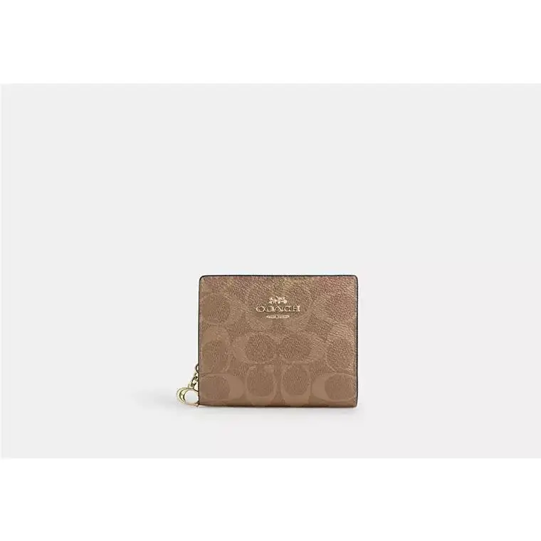 Snap Wallet ID Window CW789 GOLD/TAN/BROWN by Coach