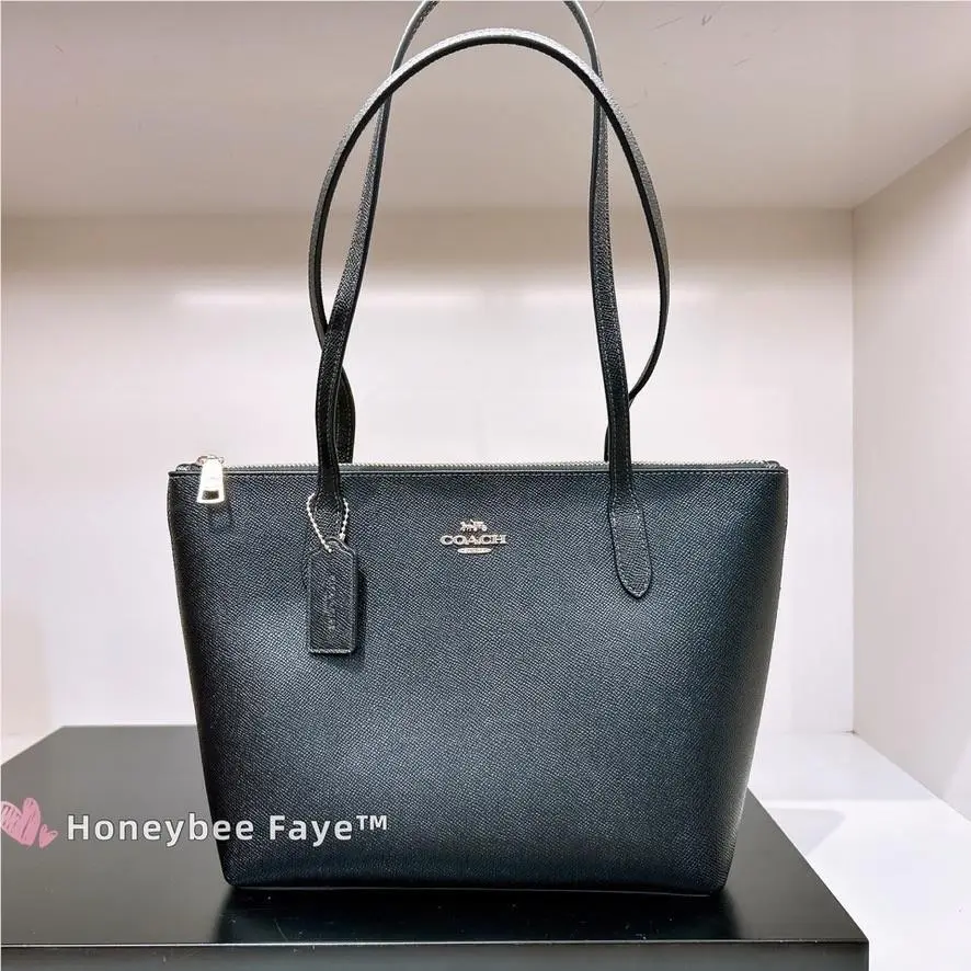 Fiona Zip Tote Bag CW395/CW396/CBT18 CW395 Black by Coach