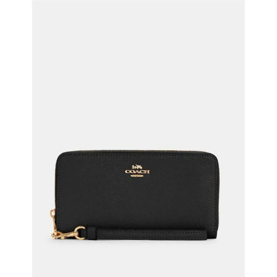 Long Zip Around Wallet with Strap C3441 IM/BLACK by Coach