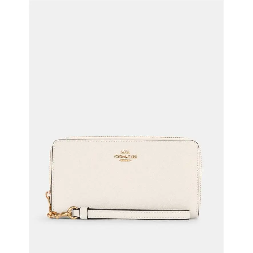Long Zip Around Wallet with Strap C3441 IM/CHALK by Coach