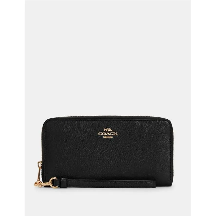 Long Zip Around Wallet with Strap C4451 IM/BLACK by Coach