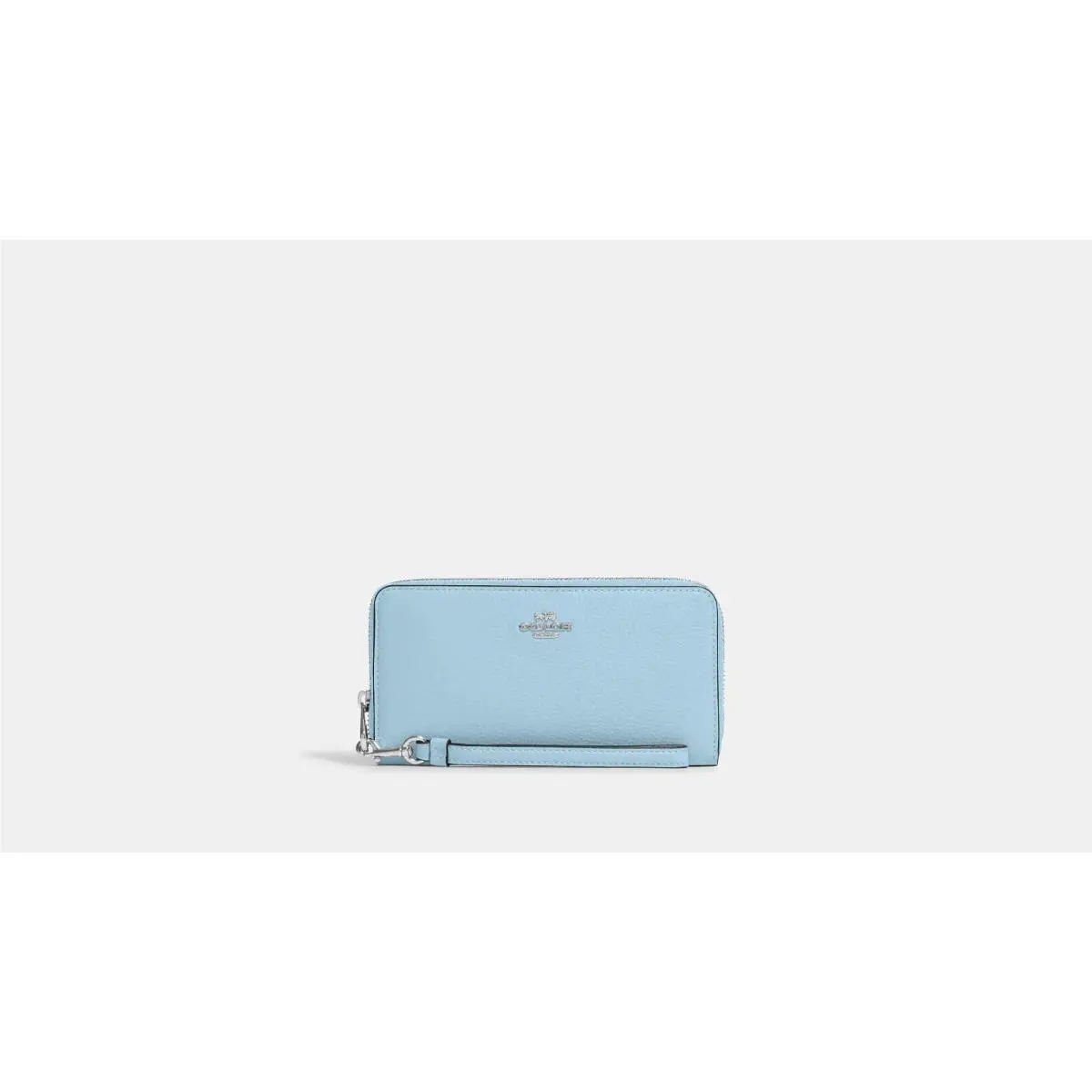 Long Zip Around Wallet with Strap C4451 SV/WATERFALL by Coach