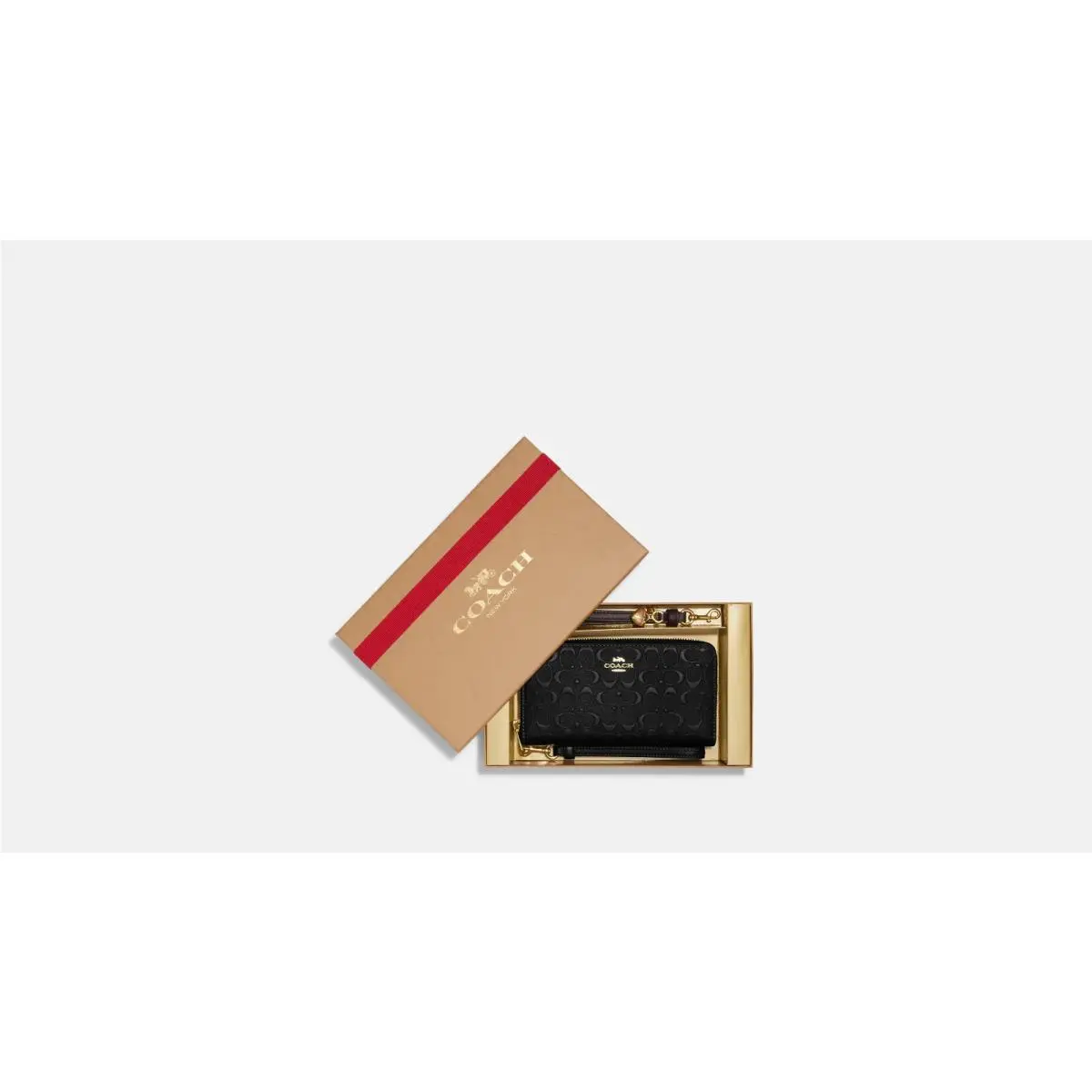 Long Zip Around Wallet with Strap CF464 IM/BLACK by Coach