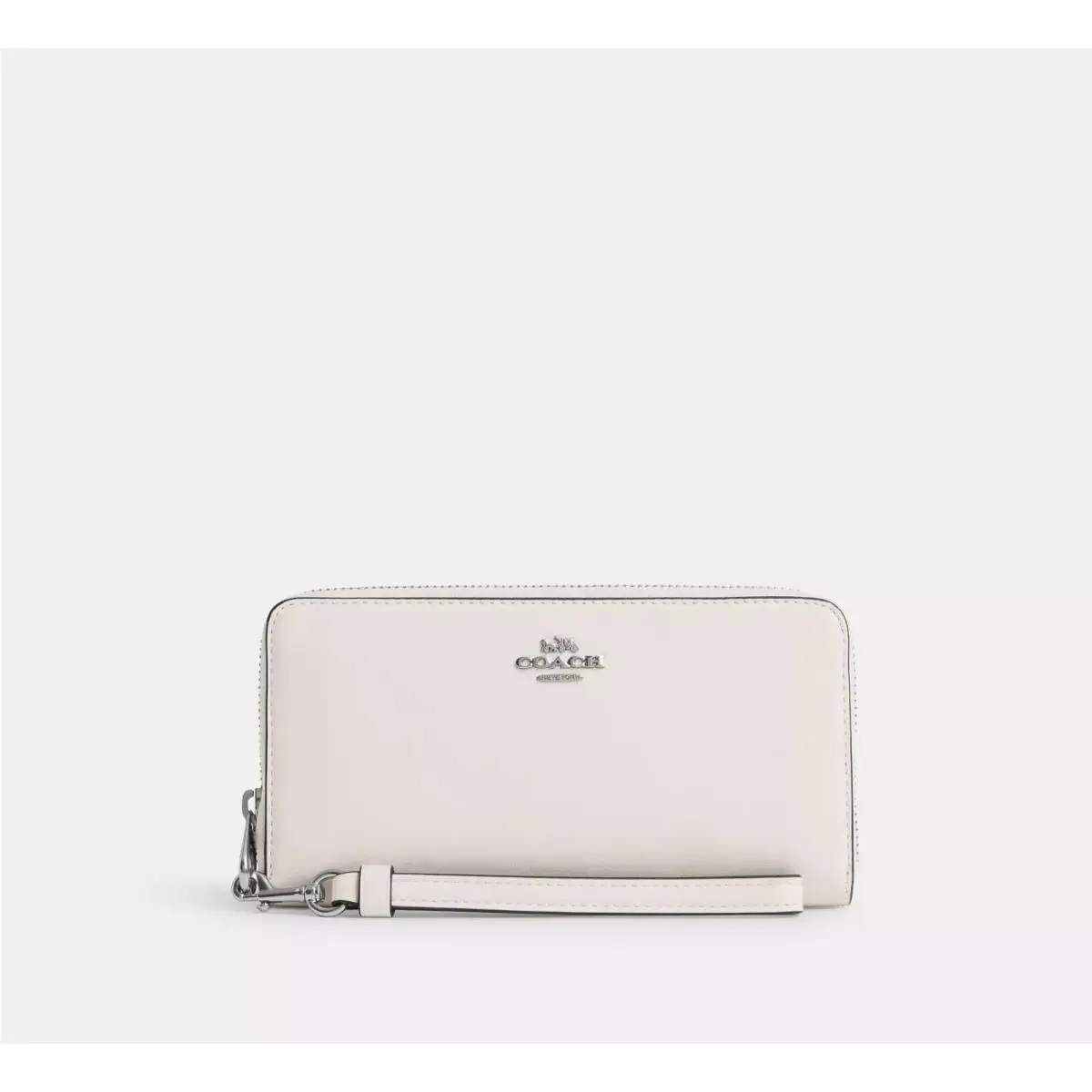 Long Zip Around Wallet with Strap CR623 SILVER/CHALK by Coach