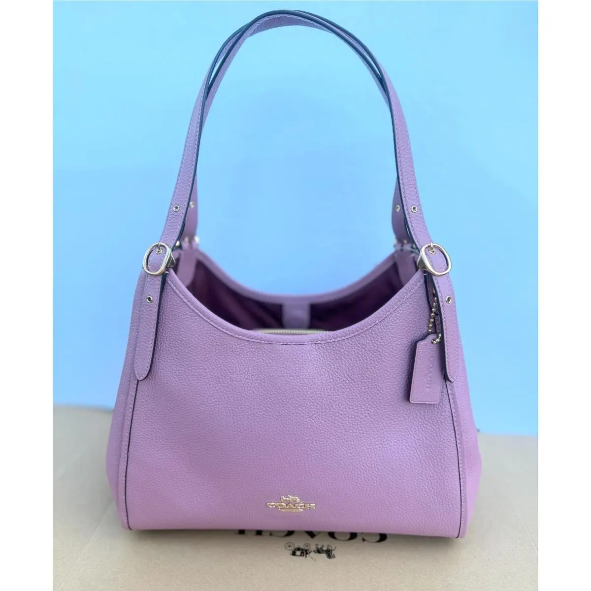 Erin Shoulder Bag In Pebble Leather CAQ86 CAQ86/gold /peony by Coach