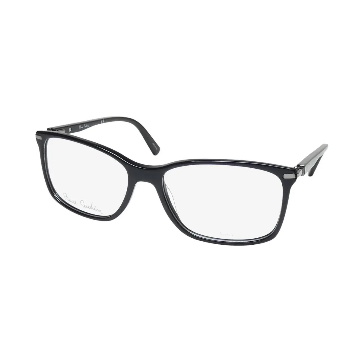 6172 Eyewear Plastic 56-17-140 Square Full-rim Dgn Black Mens by Pierre Cardin