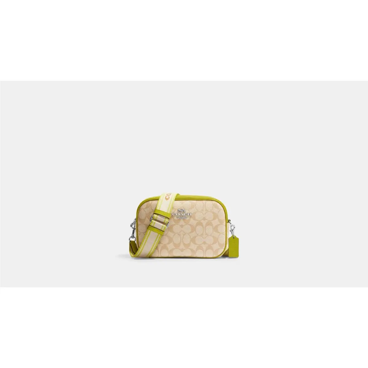 Jamie Camera Bag CJ582 SILVER/LIGHT KHAKI/KEY LIME MULTI by Coach