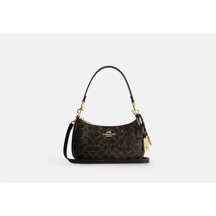Teri Shoulder Bag CDY18 GOLD/BROWN by Coach