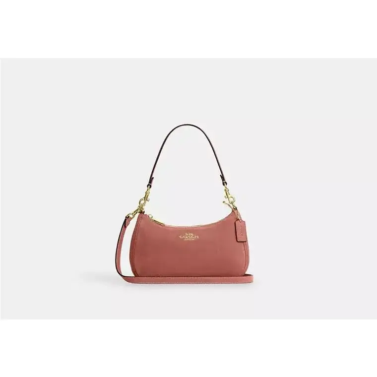 Teri Shoulder Bag CFG06 SUDED/GOLD/BLUSH PINK by Coach