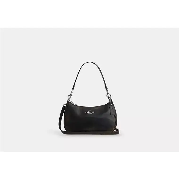 Teri Shoulder Bag CFO74 SMOOTH LEATHER/SV/BLACK BROWN by Coach