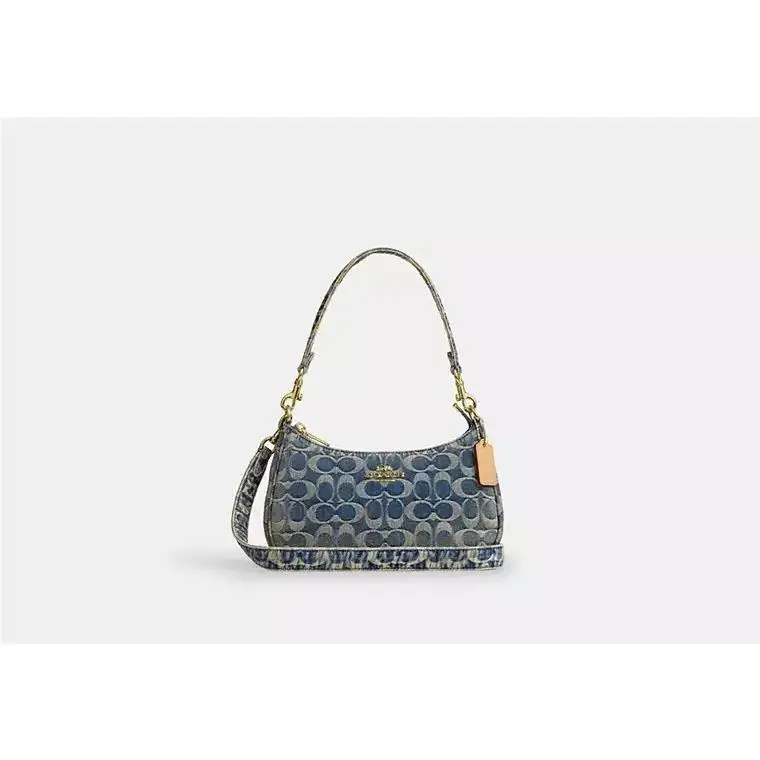 Teri Shoulder Bag CFQ25 DENIM/GOLD/DENIM by Coach