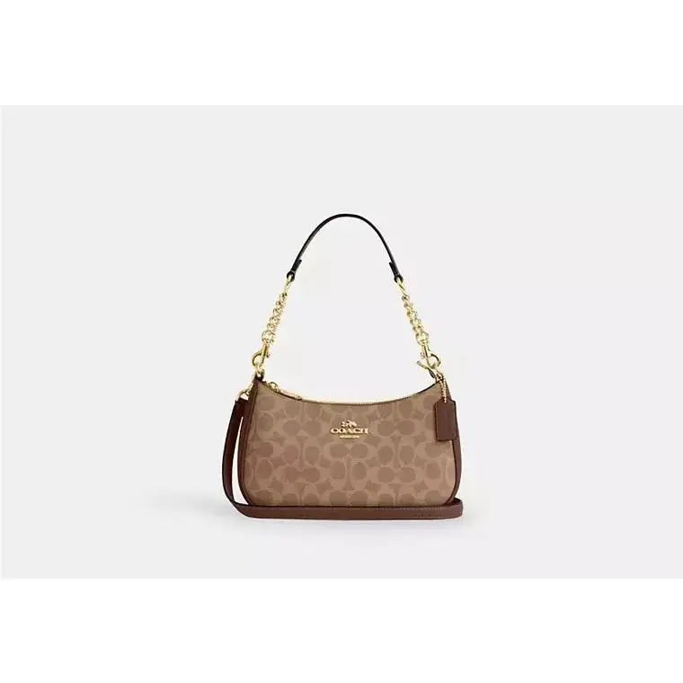 Teri Shoulder Bag CV933 GOLD/TAN/BROWN by Coach