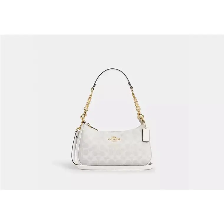 Teri Shoulder Bag CV933 GOLD/WHITE/CHALK by Coach