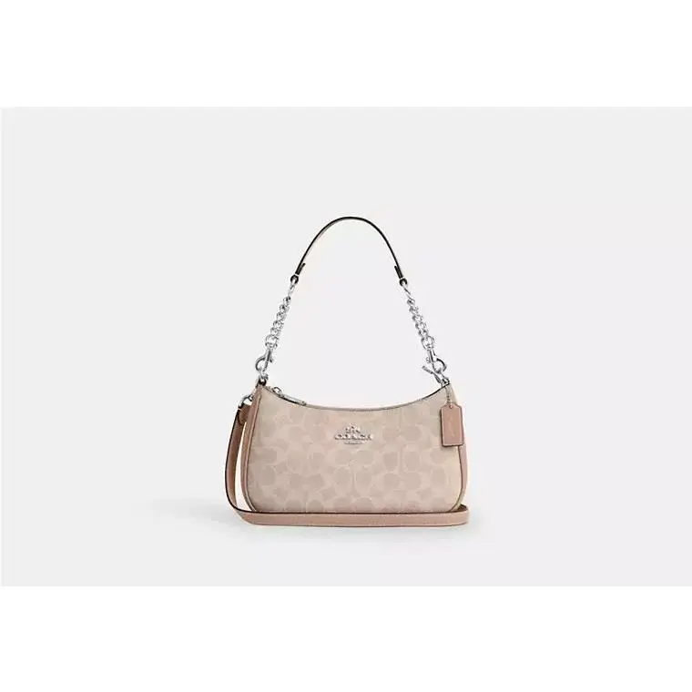 Teri Shoulder Bag CV933 SILVER/SAND/TAUPE by Coach