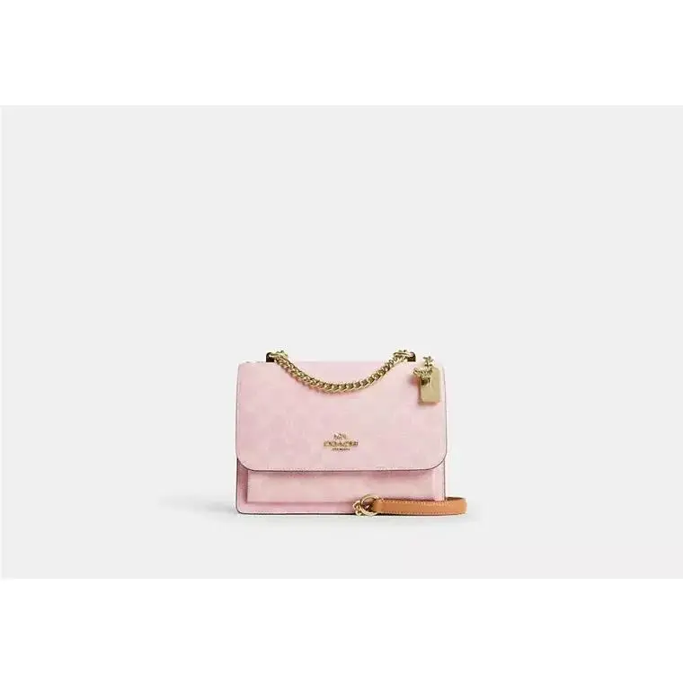 Klare Crossbody Chain Strap Bag CEL11 GOLD/POWDER PINK by Coach
