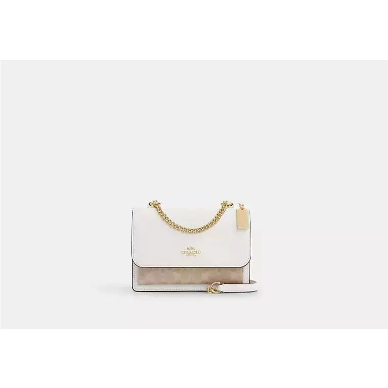 Klare Crossbody Chain Strap Bag CV978 GOLD/SAND/CHALK by Coach