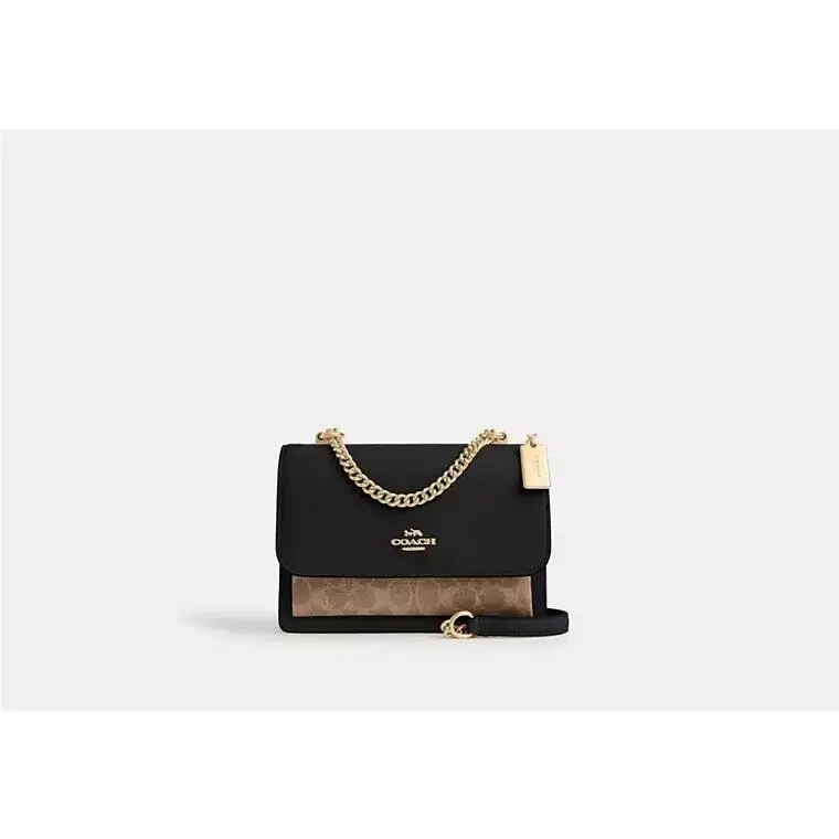 Klare Crossbody Chain Strap Bag CV978 GOLD/TAN/BLACK MULTI by Coach