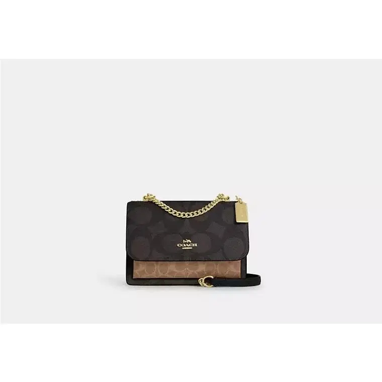 Klare Crossbody Chain Strap Bag CY678 GOLD/WALNUT/TAN by Coach