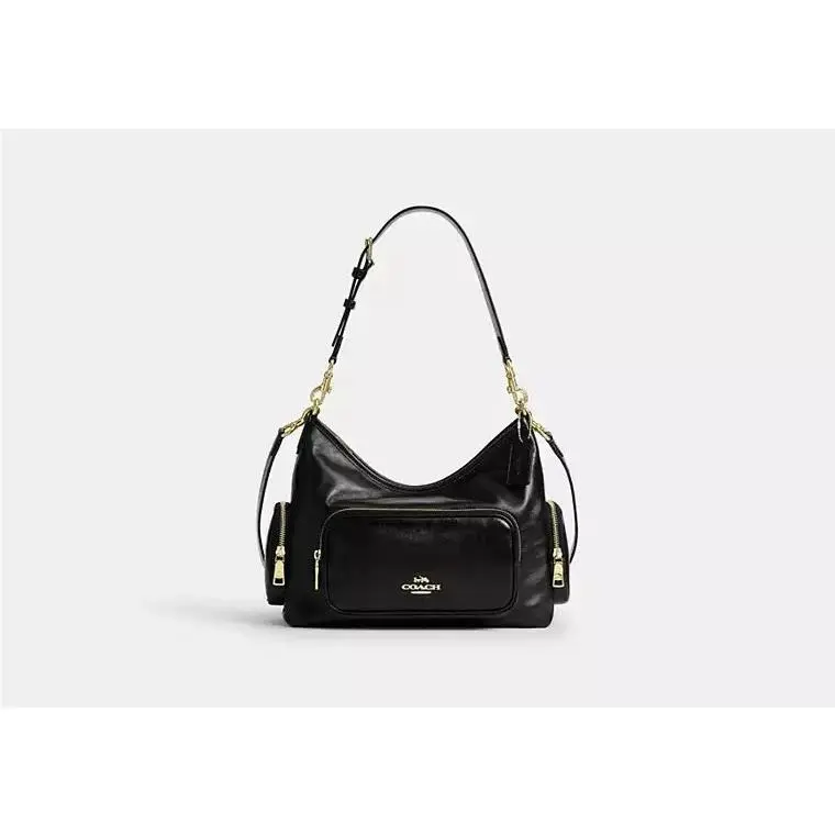 Laurel Shoulder Bag CES93 SMOOTH LEATHER/GOLD/BLACK by Coach