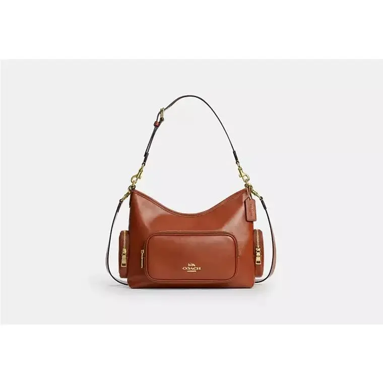 Laurel Shoulder Bag CES93 SMOOTH LEATHER/GOLD/CINNAMON by Coach