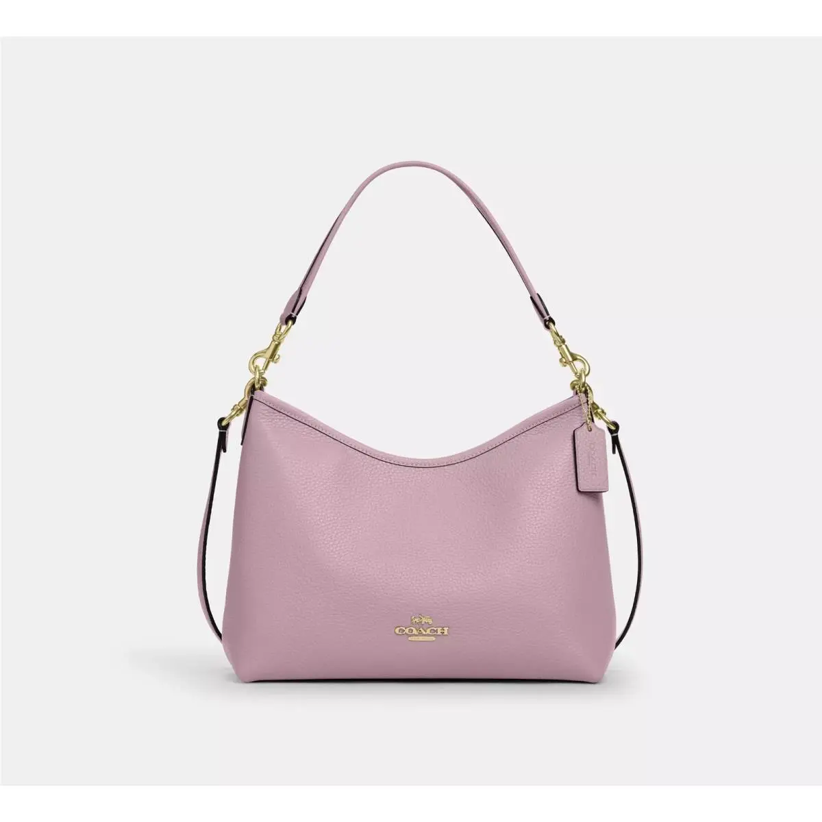 Laurel Shoulder Bag CR148 PEBBLED LEATHER/GOLD/CARNATION by Coach