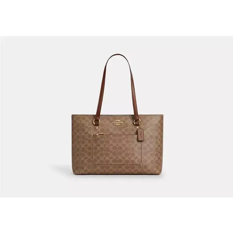 Station /gallery Tote Bag CCD69 GOLD/TAN/BROWN by Coach