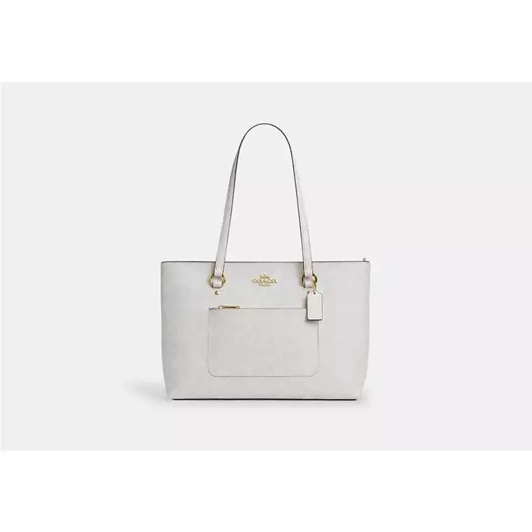Station /gallery Tote Bag CCD69 GOLD/WHITE/CHALK by Coach