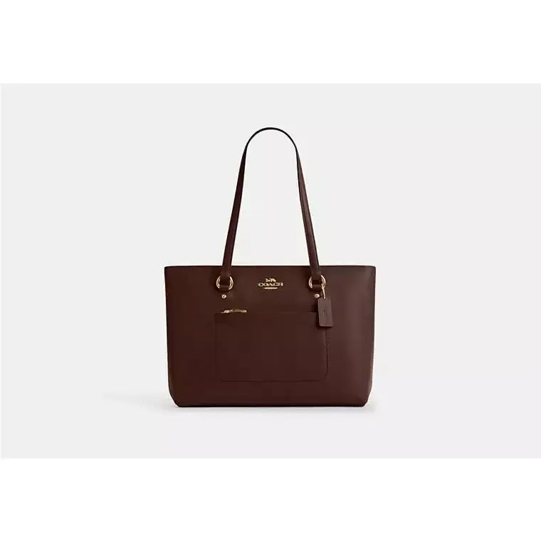 Station /gallery Tote Bag CEA65 CRINKLE LEATHER/GOLD/MAPLE by Coach