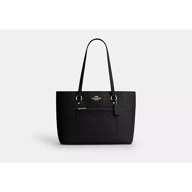 Station /gallery Tote Bag CEW04 PEBBLED LEATHER/GOLD/BLACK by Coach